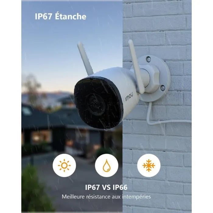 Caméra Wi-Fi Extérieure HD avec Vision Nocturne
